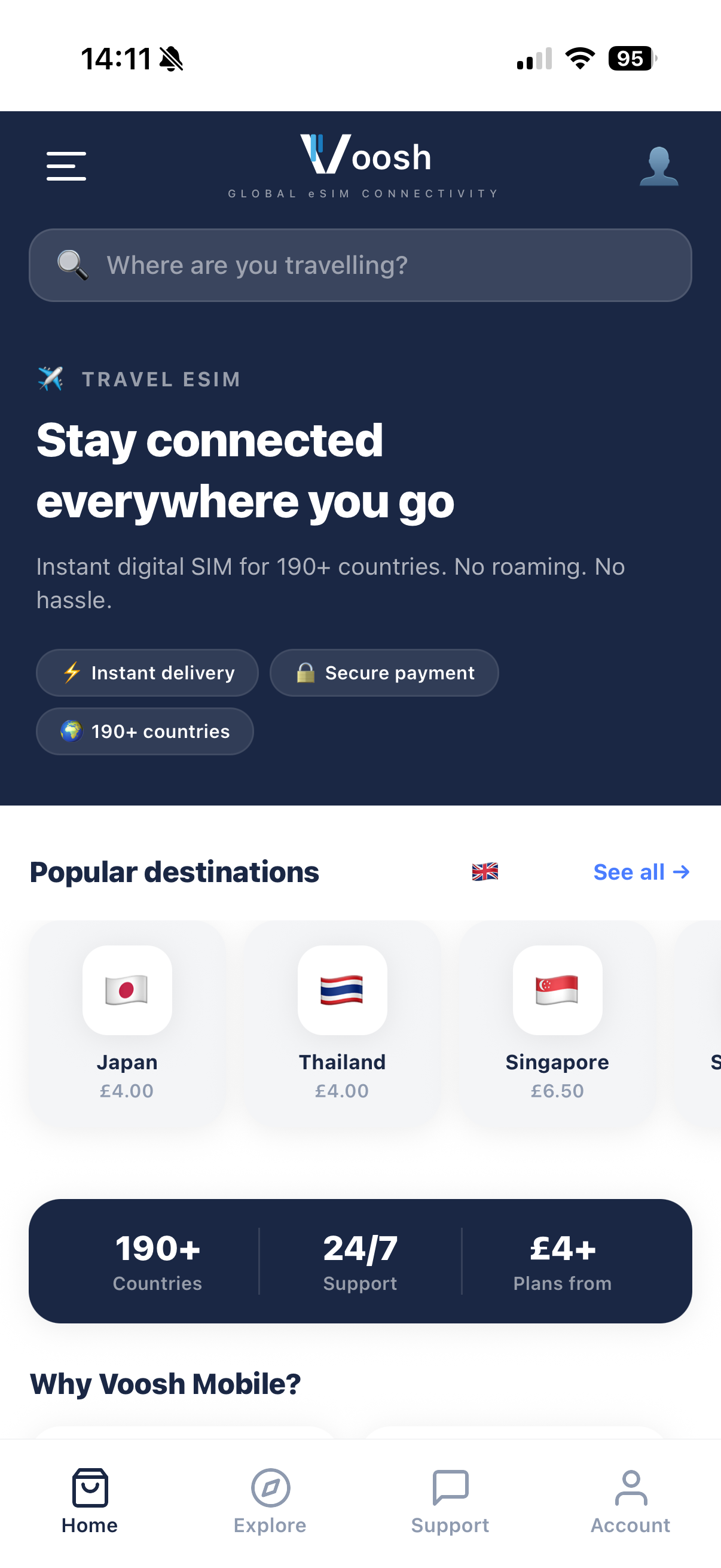 Voosh Mobile app